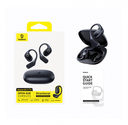 Беспроводные наушники Baseus Eli 2i Fit Open-Ear True Wireless Earbuds Чёрный (A0102604)