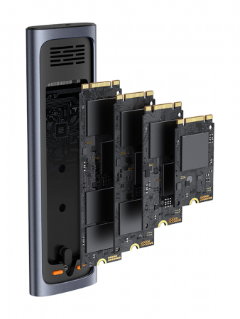 SSD Бокс Baseus FlyJoy Series SSD Enclosure(M.2 NVMe and SATA) Серый (B00760600811-02)
