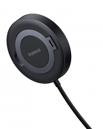 Беспроводное магнитное зарядное устройство Baseus Simple Mini4 Magnetic Wireless Charging Stand Qi2 15W Universal Explorer Edition (P10273300121-01) Чёрное