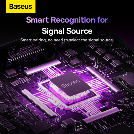 HDMI-переключатель Baseus AirJoy 2-в-1 двухсторонний 4K 60 Гц (B01331105111-00) черный