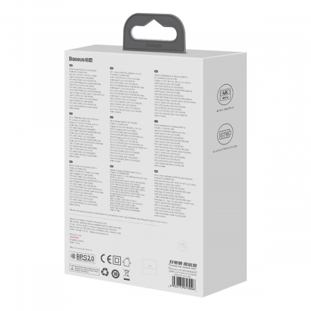 Сетевое зарядное устройство Baseus GaN5 Pro Desktop Fast Charger 1U+2C+HDMI 67W with 1.5m power cord EU с кабелем Type-C - Type-C 100W (20V/5A) 1m (CCGP110201) Черное