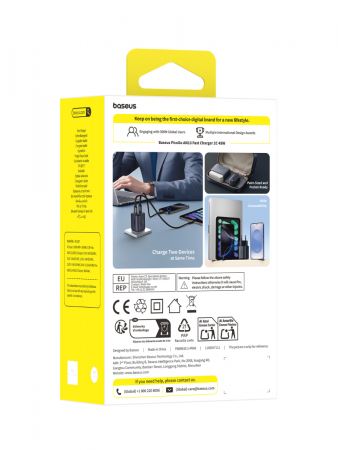Сетевое зарядное устройство Baseus PicoGo AN13 Fast Charger @C 45W EU Чёрный (E0121F00)
