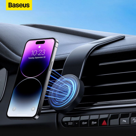 Магнитный автомобильный держатель Baseus C02 Magnetic Phone Holder Черный (SUCC000201)