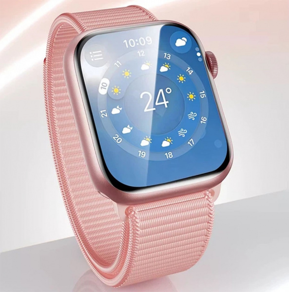 Защитная плёнка-стекло Baseus Nano Crystal Full-Coverage Curved-Screen Crystal Tempered Glass Screen Protector 46мм для AP Watch 10 (P6001510C201-05)
