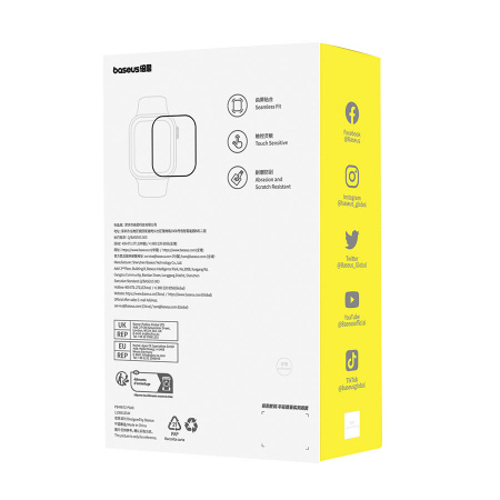 Защитная плёнка-стекло Baseus NanoCrystal Series Full-Coverage Curved-Screen Crystal Tempered Glass Screen Protector 45мм для AP Watch 7/8/9 (P6001510C201-03)