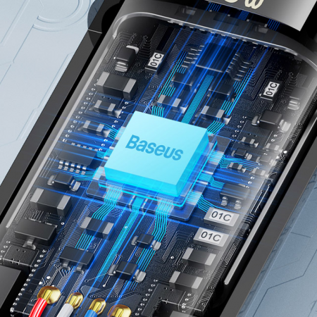 Кабель Baseus Tungsten Gold Fast Charging Data Cable Type-C to Type-C 240W 2м Чёрный (CAWJ040101)