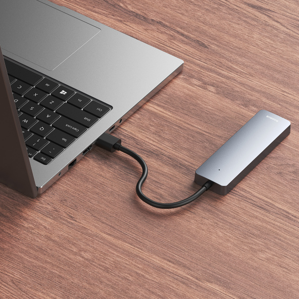 Хаб Baseus UltraJoy Series 4-Port HUB AIR (USB-A&Type-C - USB 3.0*4+Type-C5V) Серый (B0005280B811-13)