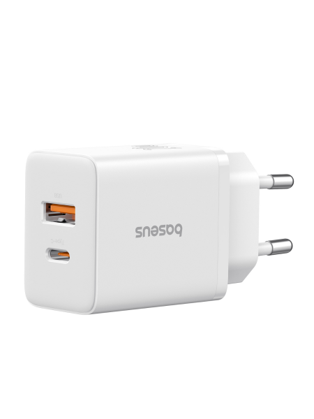 Сетевое зарядное устройство OS-Baseus Cube Fast Charger C+U 20W EU Белый (P10111403213-00)