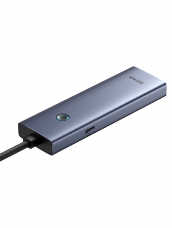 Хаб Baseus UltraJoy Series 4-Port Серый (USB-C- USB 3.0*4+USB-C 5V) (B0005280B811-08)