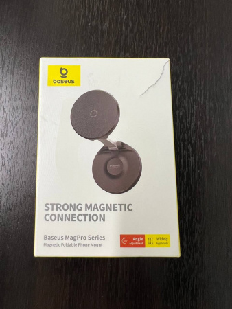 УЦЕНКА Держатель для телефона магнитный самоклеющийся Baseus MagPro Magnetic черный (B10564101121-00) Повреждена упаковка. На товаре есть небольшая царапина
