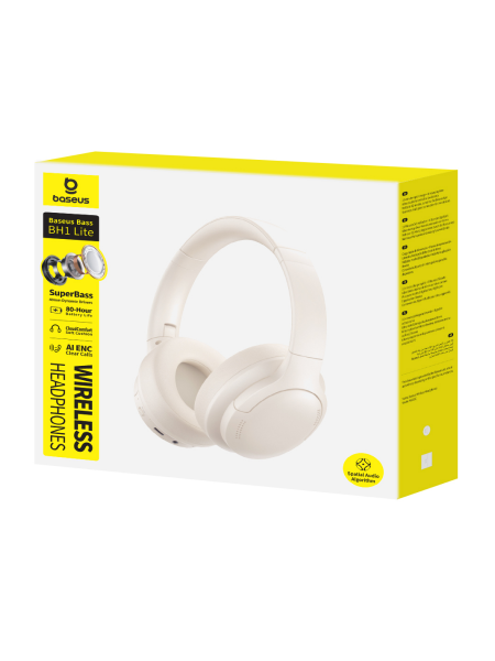 Беспроводные наушники Baseus Bass BH1 Lite Wireless Headphones Starlight Off Белый (A0203C02)