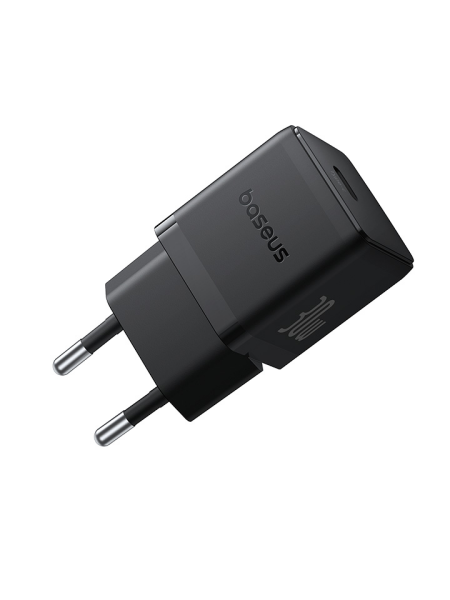 Сетевое зарядное устройство Baseus Palm Fast Charger 1C 30W EU Чёрный (в комплекте кабель Type-C - Type-C 60W(20V/3A) 1м) (P10111605113-01)