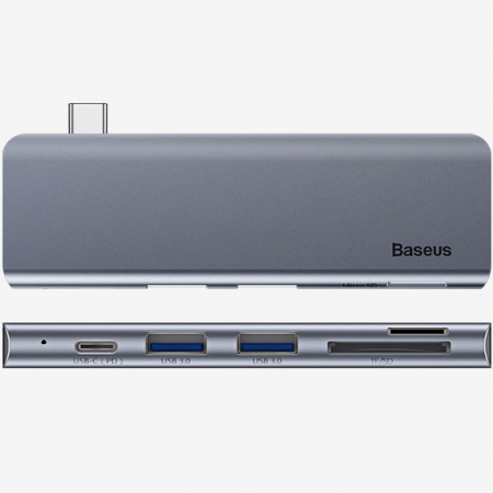Хаб Baseus Harmonica 5-in-1 HUB Adapter (CAHUB-K0G)
