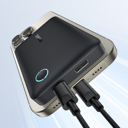 Повербанк Baseus EnerFill FP11 10000mAh 15W Чёрный (в комплекте Type-C - Type-C кабель 30см) (P1008210C123-00)