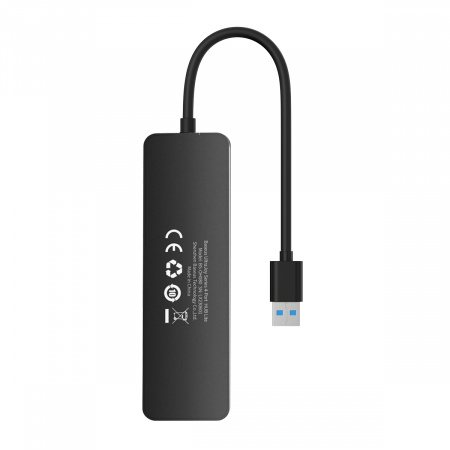 Хаб Baseus UltraJoy Series 4-Port  HUB Lite провод 15cm черный（USBA to USB3.0*4）(B0005280B111-00)