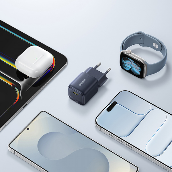 Сетевое зарядное устройство Baseus EnerFill FN22 Fast Charger 1C 20W EU Белый (E0122803)
