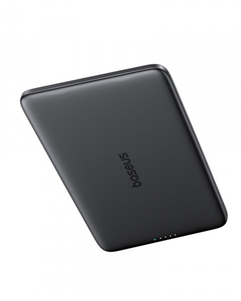 Внешний аккумулятор Baseus PicoGo AM41 Ultra-Slim Magnetic Power Bank 5000mAh 20W Черный (Кабель USB-C - USB-C 60W 30см) (P1007680C123-00)