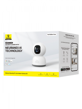 Камера домашняя Baseus Security P1 Lite Indoor Camera 2K EU Белая (S0TV002132)