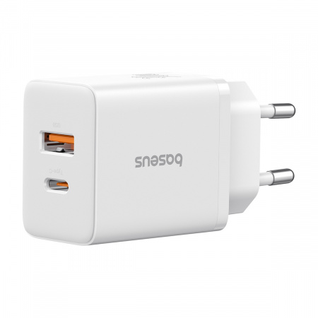 Сетевое зарядное устройство Baseus Cube Fast Charger C+U 30W EU Белое P10111404213-00
