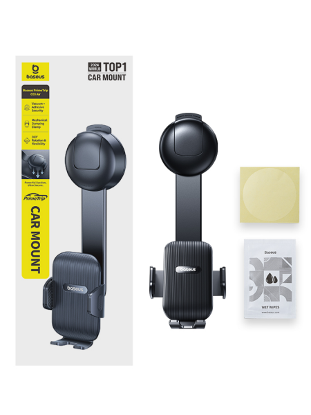 Автомобильный держатель на присоске DZ-OS Baseus PrimeTrip C03 Air Clamping Car Mount  Черный (C0013C01)