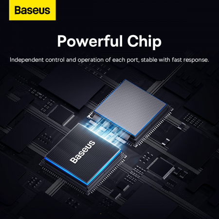 Хаб OS-Baseus Flite Series 4-Port HUB (Type-C - USB3.0*4) Серый (B0005280A813-03)