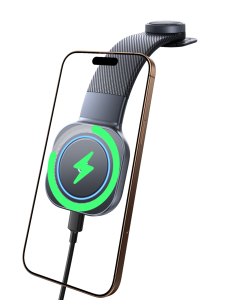 Автомобильный магнитный держатель с беспроводной зарядкой Baseus Prime Trip C03Pro Magnetic Wireless Car Charger Mount Чёрный (C0013A01)