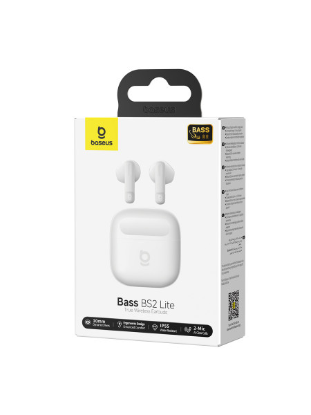 Беспроводные наушники Baseus Bass BS2 Lite True Wireless Earbuds Белый (A0010A03)