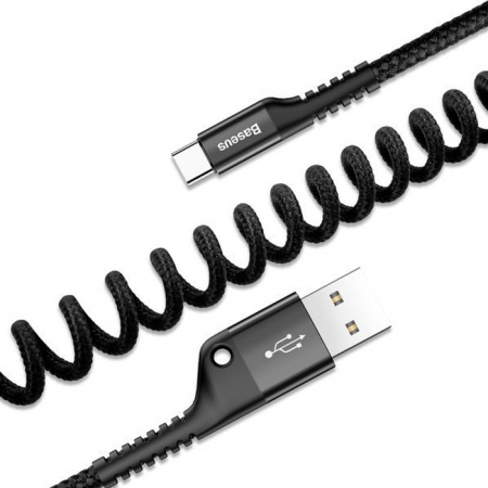 Кабель Baseus Fish-eye Spring Data Cable USB для Type-C 2A 1 метр (CATSR-01)