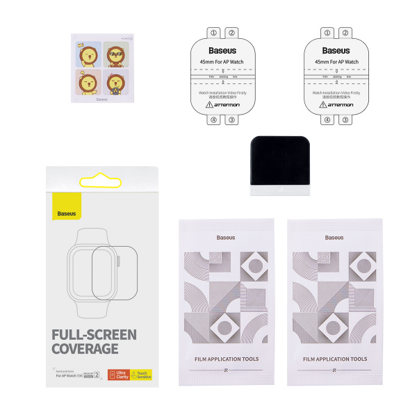Защитная плёнка для экрана Baseus NanoCrystal Series Screen Protective Film 44мм для AP Watch 4/5/6/SE/SE2 (P6001510B201-01)