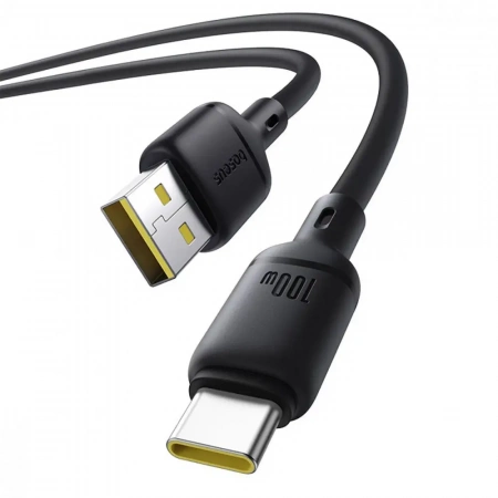 Кабель Baseus Silky Fast Charging Data Cable USB-A - USB-C 3A 1м Чёрный (P10377703113-02)
