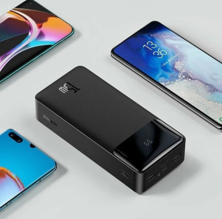 Внешний аккумулятор Baseus Bipow Digital Display Power bank 30000mAh 15W Чёрный (PPDML-K01, PPBD050201)