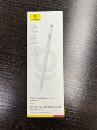 УЦЕНКА Стилус универсальный Baseus Smooth Writing III 3-in-1 Passive Stylus Magnetic Version (P80080801211-00) Белый Повреждена упаковка УЦЕНКА Стилус универсальный Baseus Smooth Writing III 3-in-1 Passive Stylus Magnetic Version (P80080801211-00) Белый Повреждена упаковка