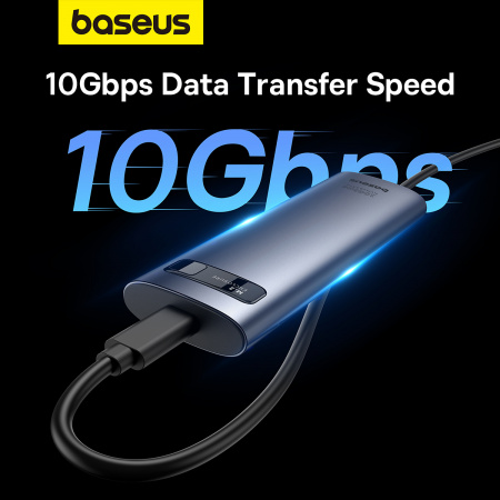 Бокс для жесткого диска Baseus FlyJoy Series SSD Enclosure (M.2 NVMe and SATA) серый (B00760600811-00)