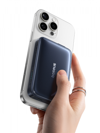 Повербанк Baseus PicoGo AM61 Qi2.2 Magnetic с встроенным кабелем 10000mAh 45W Чёрный (E0028V00)