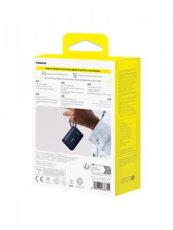 Повербанк Baseus PicoGo Digital Display 10000mAh 45W Чёрный (P10076803123-00)