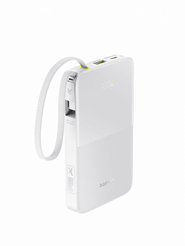 Повербанк Baseus EnerFill FC51 Bipow2 Pro Digital Display со встроенным кабелем 10000mAh 22.5W Белый (E0027601) 