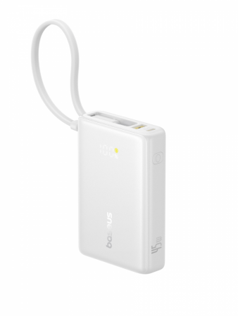 Повербанк Baseus PicoGo Digital Display Power Bank 10000mAh 45W Белый (P10076803213-00)