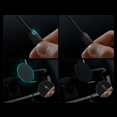 Автомобильное беспроводное магнитное зарядное устройство Basues CW01  Magnetic Wireless Charging Car Mount 40W (Wireless Charging 15W and USB-A 25W) Claw Edition (C40141000111-01) Черное