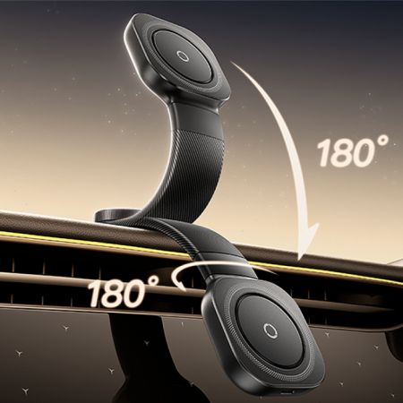 Автомобильный магнитный держатель с беспроводной зарядкой Baseus Prime Trip C03Pro Magnetic Wireless Car Charger Mount Чёрный (C0013A01)
