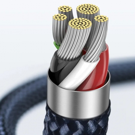 Кабель Baseus Explorer Series Auto Power-Off Fast Charging Data Cable Type-C - Lightning 20W 2м Черный CATS000101