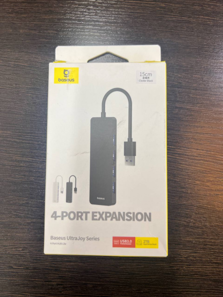 УЦЕНКА Хаб Baseus UltraJoy Series 4-Port  HUB Lite провод 15cm черный (USB A - USB 3.0*4) (B0005280B111-00) Повреждена упаковка УЦЕНКА Хаб Baseus UltraJoy Series 4-Port  HUB Lite провод 15cm черный (USB A - USB 3.0*4) (B0005280B111-00) Повреждена упаковка