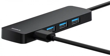 Хаб концентратор Baseus UltraJoy Series 4-Port HUB Lite 150см Cluster Черный (USB-A - USB3.0*4) B0005280B111-01