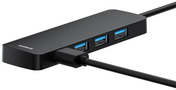Хаб концентратор Baseus UltraJoy Series 4-Port HUB Lite 150см Cluster Черный (USB-A - USB3.0*4) B0005280B111-01