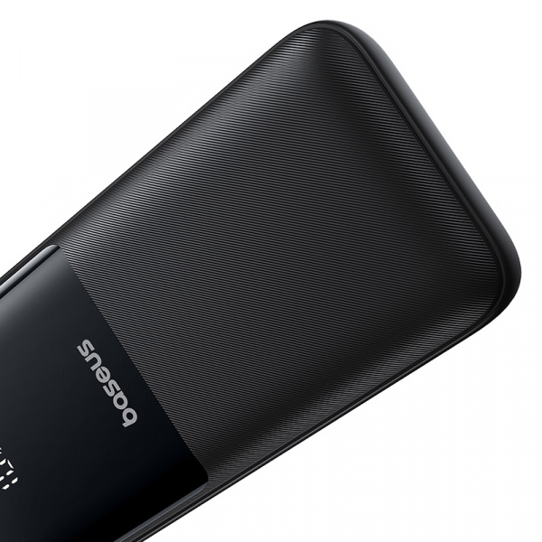 Внешний аккумулятор Baseus Lipow Dual-Cable Power Bank with Digital Display 20000mAh 22.5W (Кабель USB-A - USB-C 20 см)Черный (P10079102123-00)