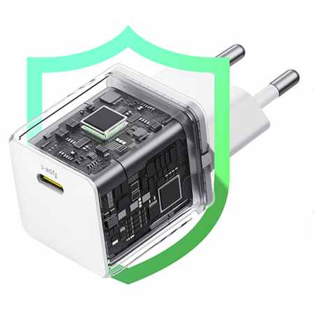 Сетевое зарядное устройство Baseus Palm Fast Charger 1C 30W EU Чёрный (в комплекте кабель Type-C - Type-C 60W(20V/3A) 1м) (P10111605113-01)