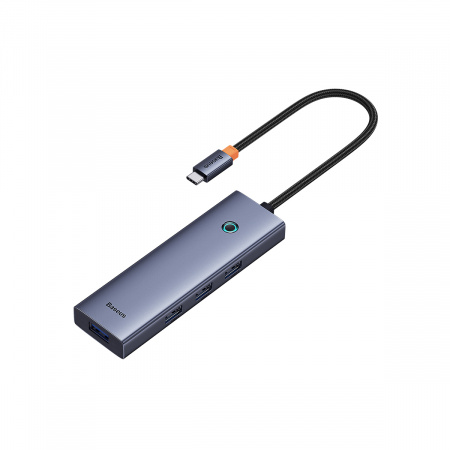 Хаб OS-Baseus Flite Series 4-Port HUB (Type-C - USB3.0*4) Серый (B0005280A813-03)