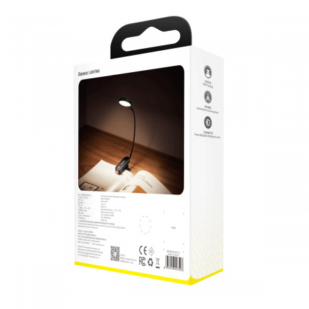 Лампа на прищепке Baseus Comfort Reading Mini Clip Lamp Темно-серый (DGRAD-0G)