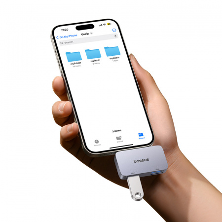 USB-концентратор Baseus UltraJoy Series 2-Port HUB USB-C - USB3.0*2 (B0005280E811-00) Серый