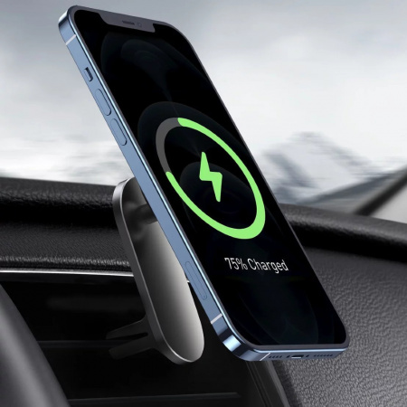 Автомобильный держатель Baseus Big Energy Car Mount Wireless Charger (WXJN-01) для iPhone 12/13/14/15 серии (Черный)