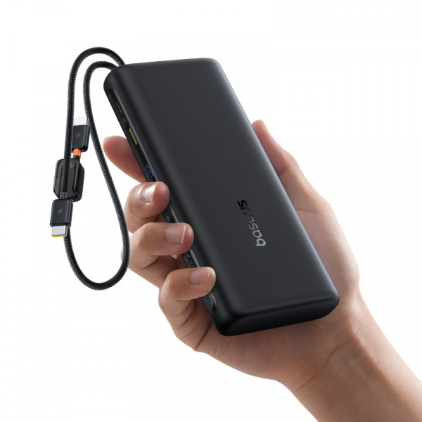 Повербанк Baseus EnerFill FC41 Digital Display Dual Built-in USB-C Cables 20000mAh 100W Чёрный (E0028N03)